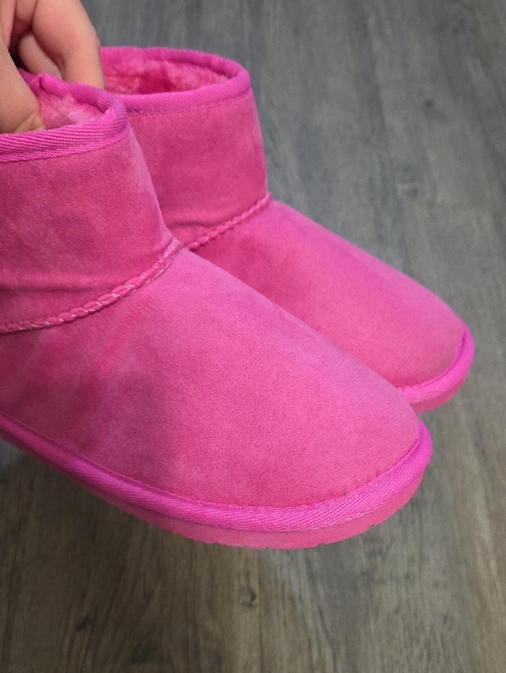 Place • Bright Pink Plush Lined Short Winter Boots - Picture 8 of 8